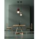 Pendule, Lustre suspendate - Pendul LED decorativ portelan mocha, sticla alb, NOESIS