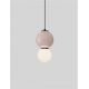 Pendule, Lustre suspendate - Pendul LED decorativ portelan mocha, sticla alb, NOESIS