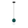 Pendul LED decorativ portelan jasper, sticla alb, NOESIS