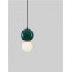 Pendule, Lustre suspendate - Pendul LED decorativ portelan jasper, sticla alb, NOESIS