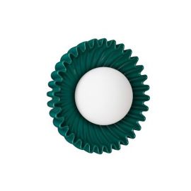 Aplice, corpuri de iluminat pentru pereti - Aplica decorativa ceramica jasper, sticla alb, PETEL