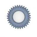 Aplica decorativa ceramica blue gri, sticla alb, PETEL