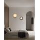 Aplice, corpuri de iluminat pentru pereti - Aplica decorativa ceramica blue gri, sticla alb, PETEL