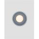 Aplice, corpuri de iluminat pentru pereti - Aplica decorativa ceramica blue gri, sticla alb, PETEL