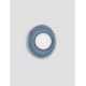 Aplice, corpuri de iluminat pentru pereti - Aplica decorativa ceramica blue gri, sticla alb, PETEL