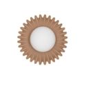 Aplica decorativa ceramica caramel, sticla alb, PETEL