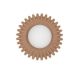 Aplice, corpuri de iluminat pentru pereti - Aplica decorativa ceramica caramel, sticla alb, PETEL
