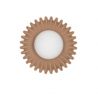 Aplica decorativa ceramica caramel, sticla alb, PETEL