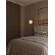 Aplice, corpuri de iluminat pentru pereti - Aplica decorativa ceramica caramel, sticla alb, PETEL