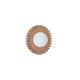 Aplice, corpuri de iluminat pentru pereti - Aplica decorativa ceramica caramel, sticla alb, PETEL