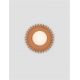 Aplice, corpuri de iluminat pentru pereti - Aplica decorativa ceramica caramel, sticla alb, PETEL