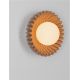 Aplice, corpuri de iluminat pentru pereti - Aplica decorativa ceramica caramel, sticla alb, PETEL