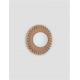 Aplice, corpuri de iluminat pentru pereti - Aplica decorativa ceramica caramel, sticla alb, PETEL