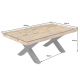 Masute Living - Masuta design high-tech din metal si lemn masiv, Barracuda 110cm