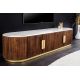 Comode - Comoda TV design retro, Lemn, Marmura alba, GATSBY 170cm
