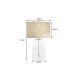 Veioze - Veioza, Lampa de masa, Sticla, Abajur Auriu, CLASSICO 50cm