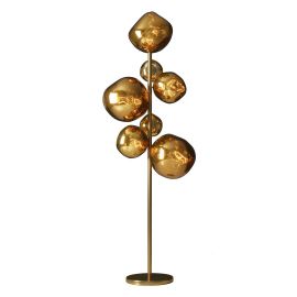 Lampa de podea moderna cu 7 globuri aurii LIQUID DIAMOND