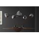 Pendule, Lustre suspendate - Lustra moderna cu 5 globuri sticla fumurie LIQUID DIAMOND