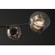 Pendule, Lustre suspendate - Lustra moderna cu 5 globuri sticla fumurie LIQUID DIAMOND