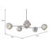 Pendule, Lustre suspendate - Lustra moderna cu 5 globuri sticla fumurie LIQUID DIAMOND