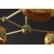 Pendule, Lustre suspendate - Lustra moderna cu 5 globuri sticla aurie LIQUID DIAMOND