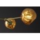 Pendule, Lustre suspendate - Lustra moderna cu 5 globuri sticla aurie LIQUID DIAMOND