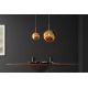 Pendule, Lustre suspendate - Lustra, Pendul modern cu glob sticla aurie LIQUID DIAMOND 35cm