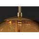 Pendule, Lustre suspendate - Lustra, Pendul modern cu glob sticla aurie LIQUID DIAMOND 35cm