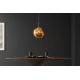 Pendule, Lustre suspendate - Lustra, Pendul modern cu glob sticla aurie LIQUID DIAMOND 35cm