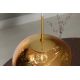 Pendule, Lustre suspendate - Lustra, Pendul modern cu glob sticla aurie LIQUID DIAMOND 35cm