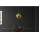 Pendule, Lustre suspendate - Lustra, Pendul modern cu glob sticla aurie LIQUID DIAMOND 35cm