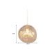 Pendule, Lustre suspendate - Lustra, Pendul modern cu glob sticla aurie LIQUID DIAMOND 35cm