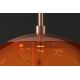 Pendule, Lustre suspendate - Lustra, Pendul modern cu glob sticla cupru LIQUID DIAMOND 35cm