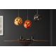 Pendule, Lustre suspendate - Lustra, Pendul modern cu glob sticla cupru LIQUID DIAMOND 35cm