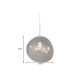Pendule, Lustre suspendate - Lustra, Pendul modern cu glob sticla fumurie LIQUID DIAMOND 35cm