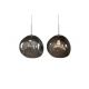 Pendule, Lustre suspendate - Lustra, Pendul modern cu glob sticla fumurie LIQUID DIAMOND 35cm