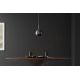 Pendule, Lustre suspendate - Lustra, Pendul modern cu glob sticla fumurie LIQUID DIAMOND 20cm