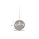 Pendule, Lustre suspendate - Lustra, Pendul modern cu glob sticla fumurie LIQUID DIAMOND 20cm