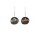 Pendule, Lustre suspendate - Lustra, Pendul modern cu glob sticla fumurie LIQUID DIAMOND 20cm