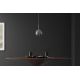 Pendule, Lustre suspendate - Lustra, Pendul modern cu glob sticla fumurie LIQUID DIAMOND 20cm