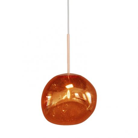Pendule, Lustre suspendate - Lustra, Pendul modern cu glob sticla cupru LIQUID DIAMOND 20cm