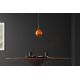 Pendule, Lustre suspendate - Lustra, Pendul modern cu glob sticla cupru LIQUID DIAMOND 20cm