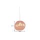 Pendule, Lustre suspendate - Lustra, Pendul modern cu glob sticla cupru LIQUID DIAMOND 20cm