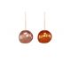 Pendule, Lustre suspendate - Lustra, Pendul modern cu glob sticla cupru LIQUID DIAMOND 20cm