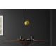 Pendule, Lustre suspendate - Lustra, Pendul modern cu glob sticla aurie LIQUID DIAMOND 20cm