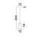Pendule, Lustre suspendate - Pendul LED modern, Metal, Sticla, Fumuriu, ALISH