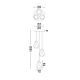 Pendule, Lustre suspendate - Lustra moderna cu 3 pendule LED, Metal, Sticla, Fumuriu, ALISH