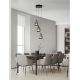 Pendule, Lustre suspendate - Lustra moderna cu 3 pendule LED, Metal, Sticla, Fumuriu, ALISH