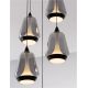 Pendule, Lustre suspendate - Lustra moderna cu 5 pendule LED, Metal, Sticla, Fumuriu, ALISH