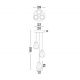 Pendule, Lustre suspendate - Lustra moderna cu 3 pendule LED, Metal, Sticla, Champaign, ALISH